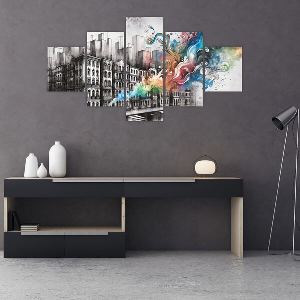 Obraz - Industriální život (125x70 cm)