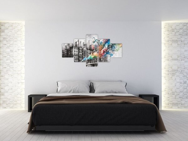 Obraz - Industriální život (125x70 cm)