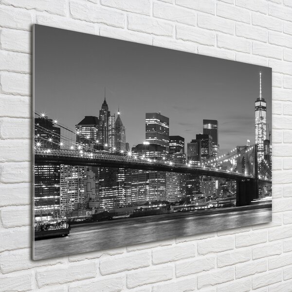 Foto-obraz fotografie na skle Manhattan noc osh-96464167