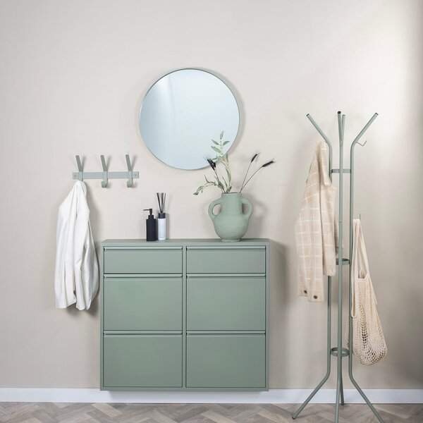 Šedozelený kovový věšák ø 40x170 cm Jessy – Spinder Design