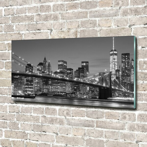 Foto-obraz fotografie na skle Manhattan noc osh-96464167