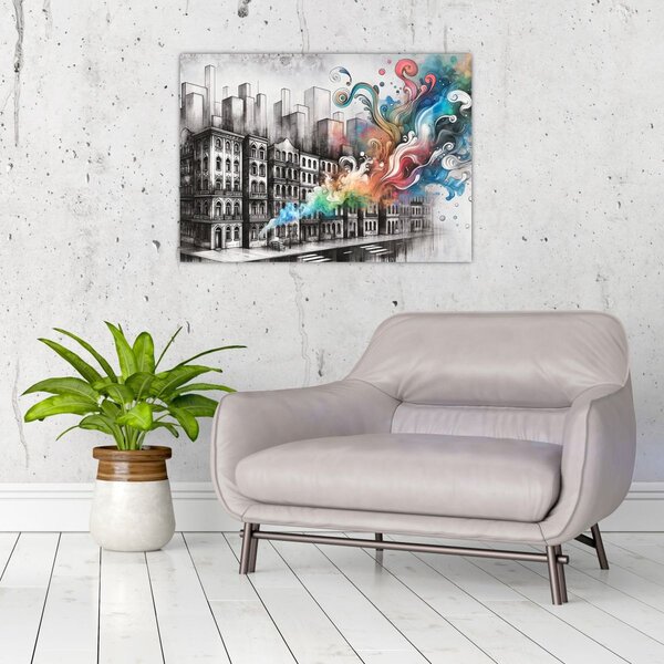 Obraz - Industriální život (70x50 cm)