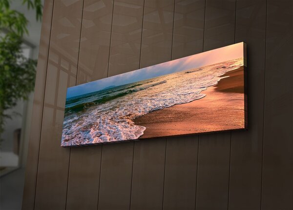 Wallity Obraz s LED osvětlením ZÁPAD SLUNCE U MOŘE 72 30 x 90 cm