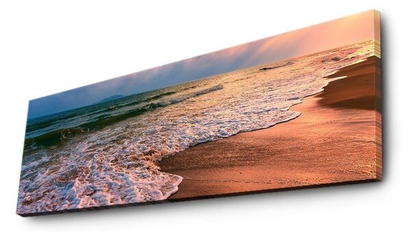 Wallity Obraz s LED osvětlením ZÁPAD SLUNCE U MOŘE 72 30 x 90 cm