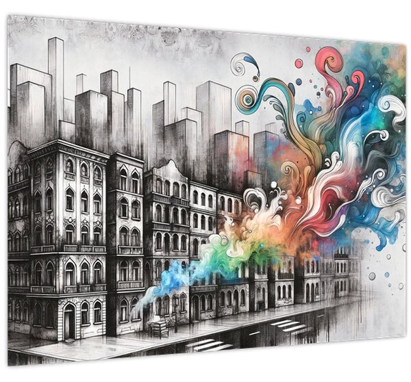 Obraz - Industriální život (70x50 cm)