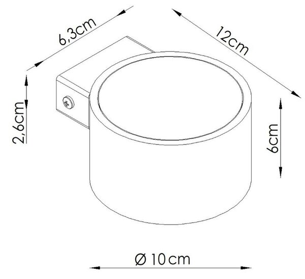 Sollux Lighting Nástěnné svítidlo MODO 1 bordó GX53