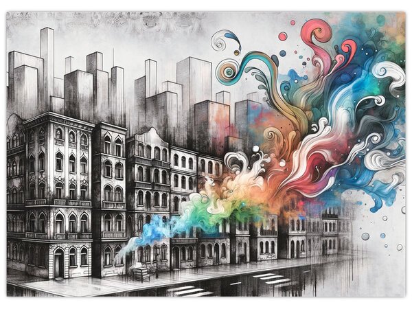 Obraz - Industriální život (70x50 cm)