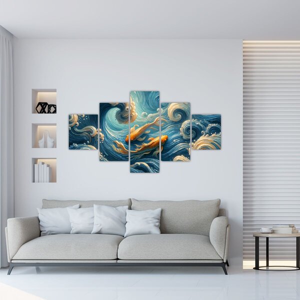 Obraz - Zlaté rybky (125x70 cm)