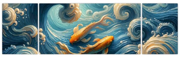 Obraz - Zlaté rybky (170x50 cm)