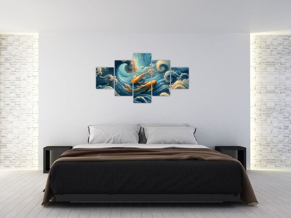 Obraz - Zlaté rybky (125x70 cm)