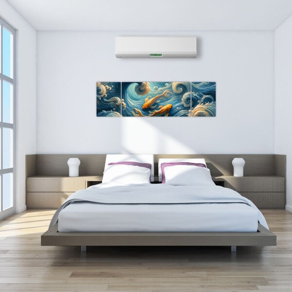 Obraz - Zlaté rybky (170x50 cm)
