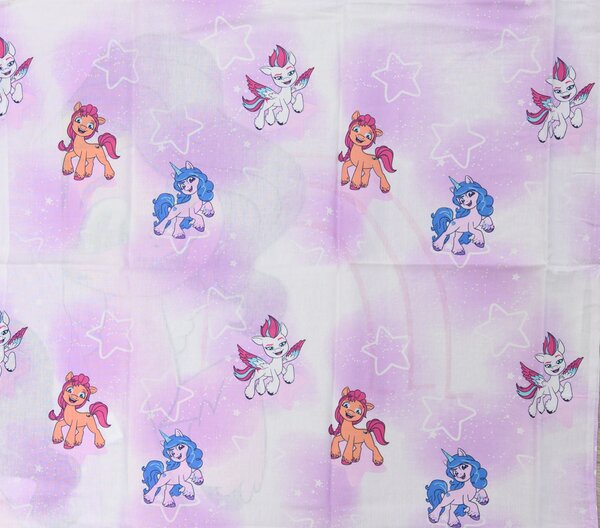 Dětské bavlněné povlečení MY LITTLE PONY STARS bílé Rozměr povlečení: 60 x 70 cm | 140 x 200 cm