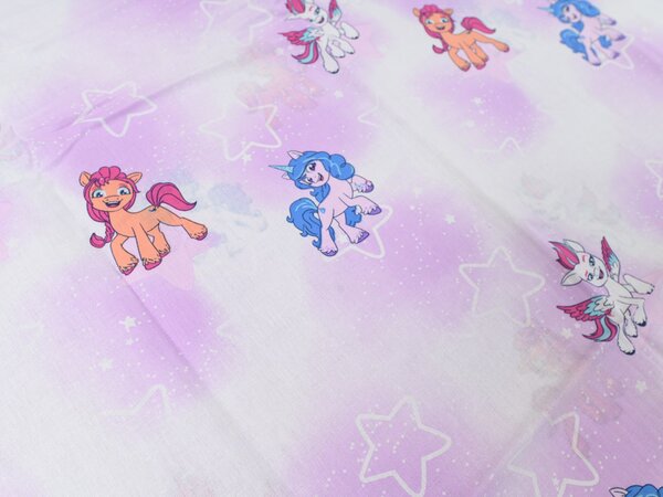 Dětské bavlněné povlečení MY LITTLE PONY STARS bílé Rozměr povlečení: 60 x 70 cm | 140 x 200 cm