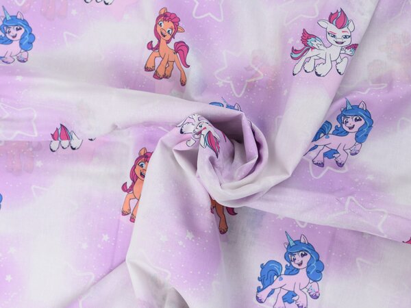 Dětské bavlněné povlečení MY LITTLE PONY STARS bílé Rozměr povlečení: 60 x 70 cm | 140 x 200 cm