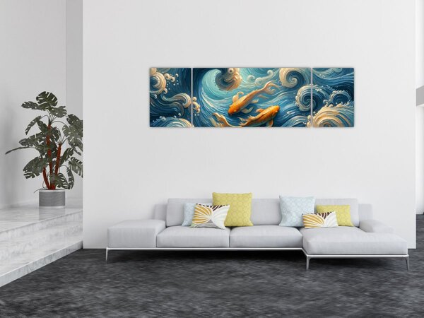 Obraz - Zlaté rybky (170x50 cm)