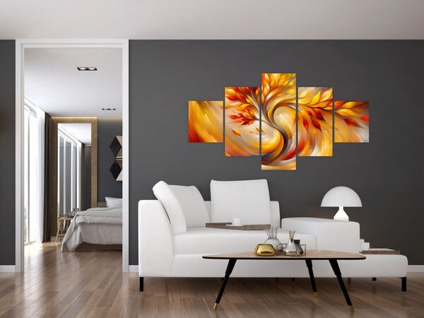 Obraz - Podzimní strom (125x70 cm)