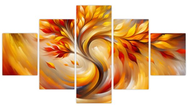 Obraz - Podzimní strom (125x70 cm)