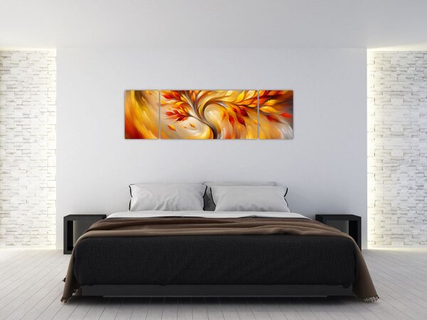 Obraz - Podzimní strom (170x50 cm)