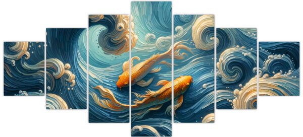 Obraz - Zlaté rybky (210x100 cm)