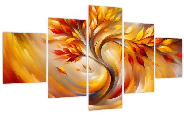 Obraz - Podzimní strom (125x70 cm)