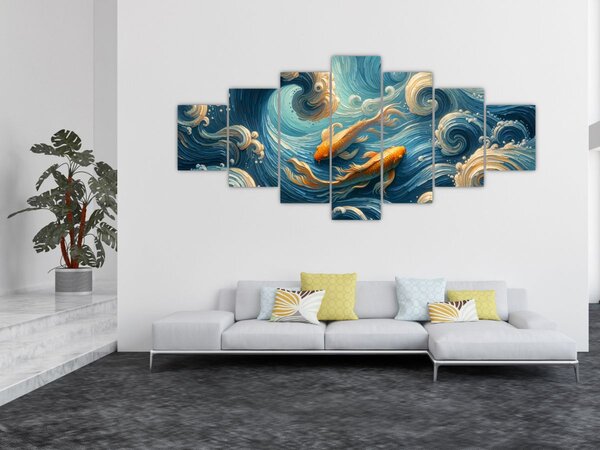 Obraz - Zlaté rybky (210x100 cm)