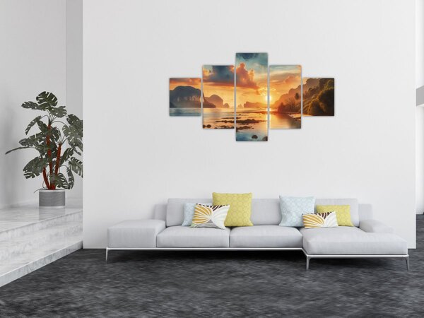 Obraz - Pohled z pláže (125x70 cm)