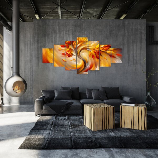 Obraz - Podzimní strom (210x100 cm)