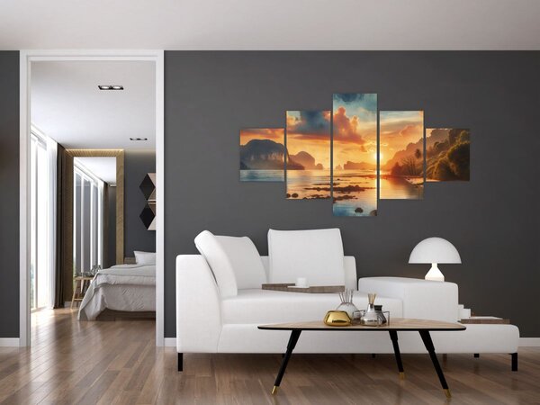 Obraz - Pohled z pláže (125x70 cm)