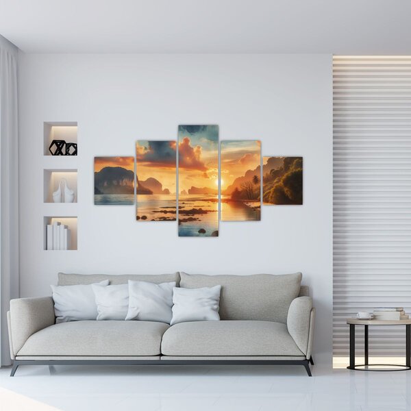 Obraz - Pohled z pláže (125x70 cm)