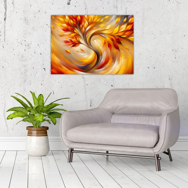 Obraz - Podzimní strom (70x50 cm)