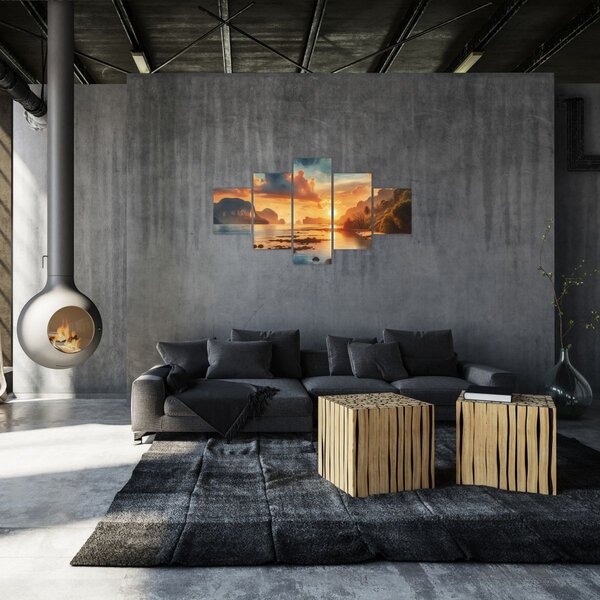 Obraz - Pohled z pláže (125x70 cm)