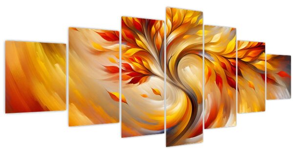 Obraz - Podzimní strom (210x100 cm)