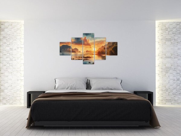 Obraz - Pohled z pláže (125x70 cm)