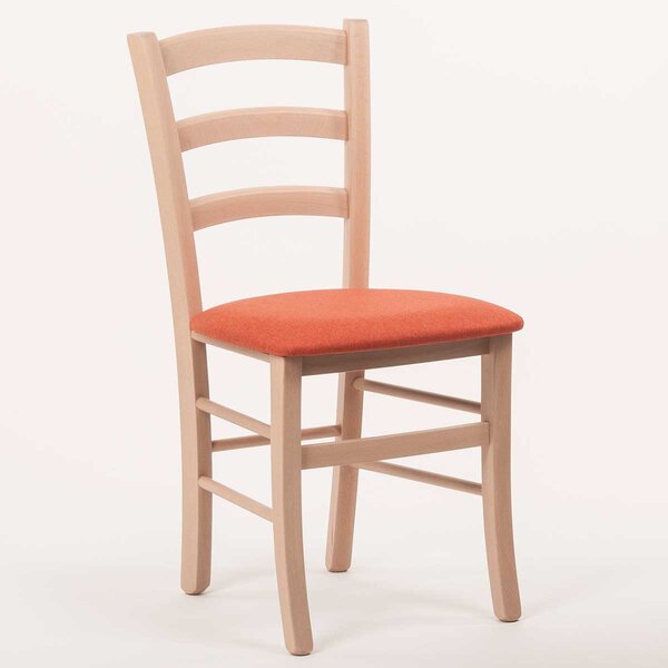 Židle VENEZIA s čalouněným sedákem Odstín: Dub Sonoma, Látky: LUX terracotta 10