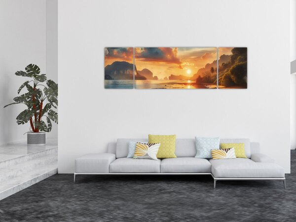 Obraz - Pohled z pláže (170x50 cm)