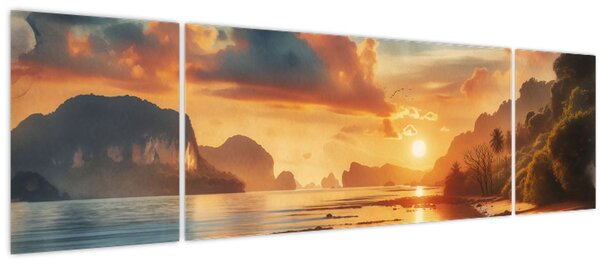 Obraz - Pohled z pláže (170x50 cm)