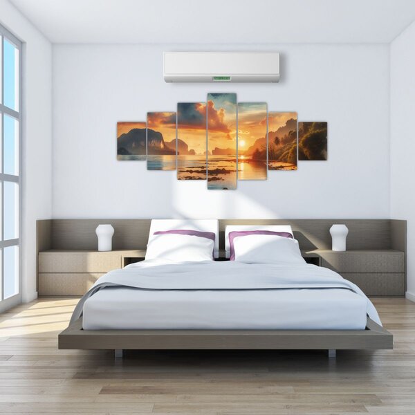 Obraz - Pohled z pláže (210x100 cm)