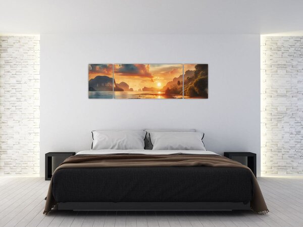 Obraz - Pohled z pláže (170x50 cm)