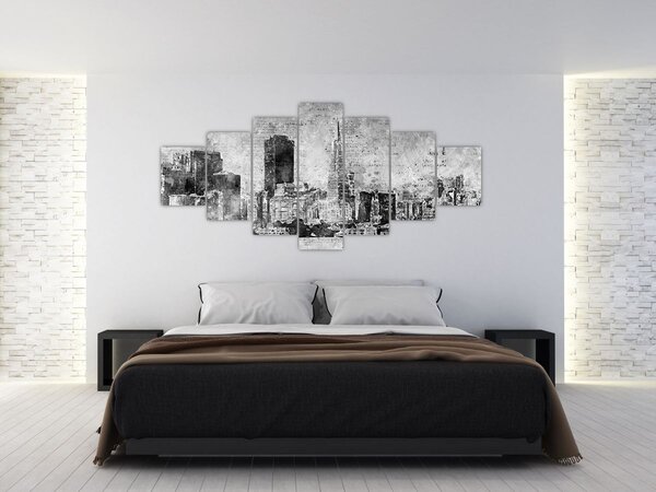 Obraz - Coffee art city (210x100 cm)