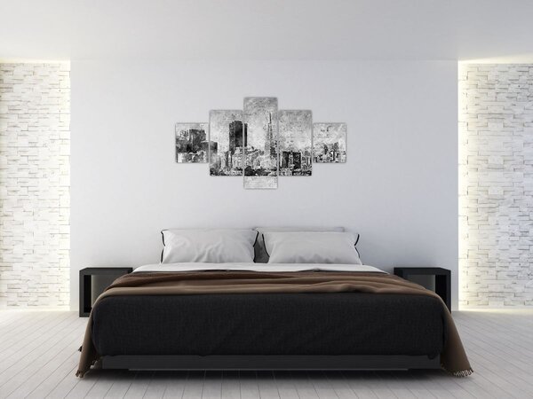 Obraz - Coffee art city (125x70 cm)