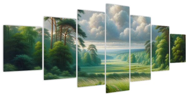 Obraz - Zelená krajina (210x100 cm)