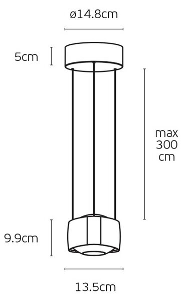VK Light Aura LED závěsné svítidlo Bílá