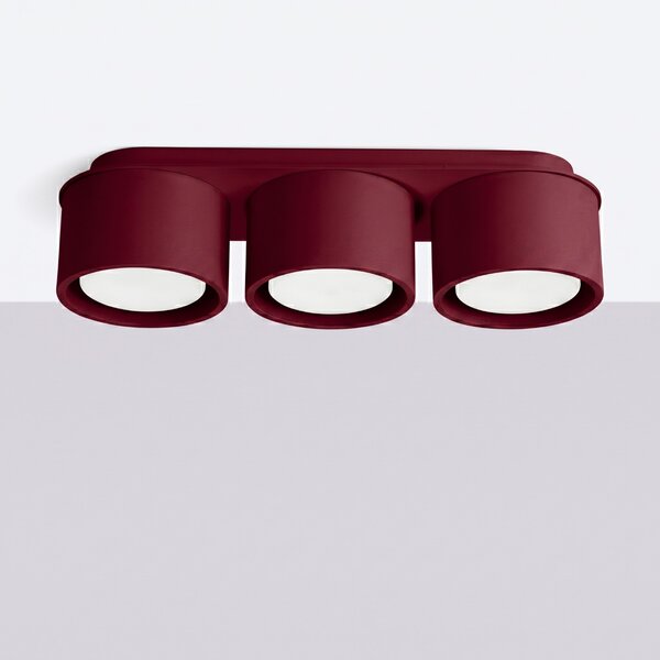 Sollux Lighting Stropní svítidlo MODO 3 bordó GX53