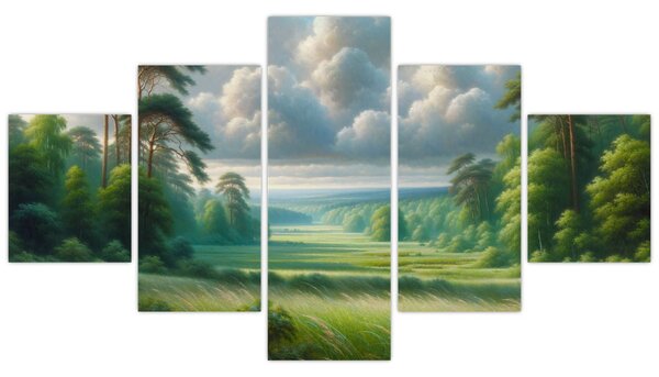 Obraz - Zelená krajina (125x70 cm)