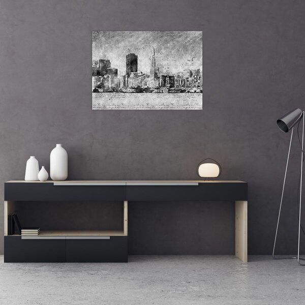 Obraz - Coffee art city (70x50 cm)