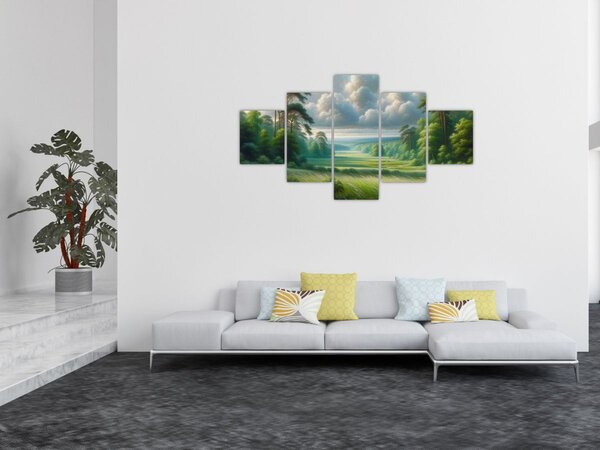 Obraz - Zelená krajina (125x70 cm)