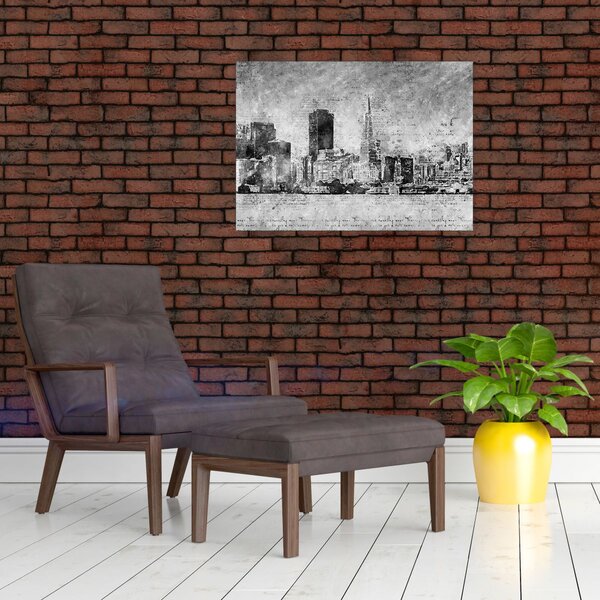 Obraz - Coffee art city (70x50 cm)