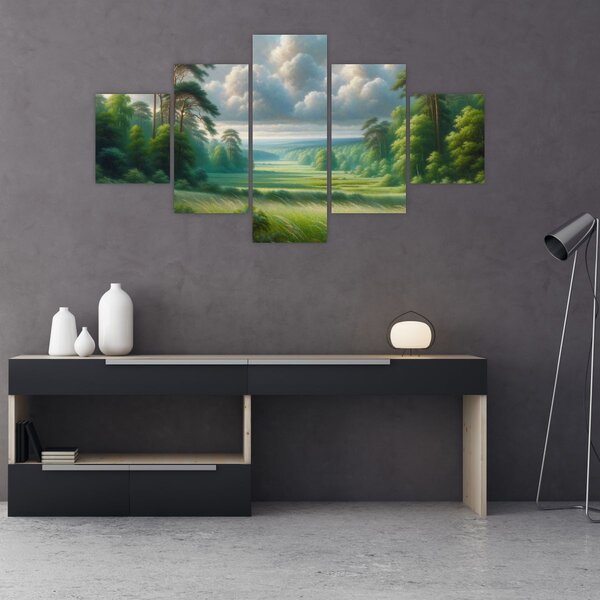 Obraz - Zelená krajina (125x70 cm)