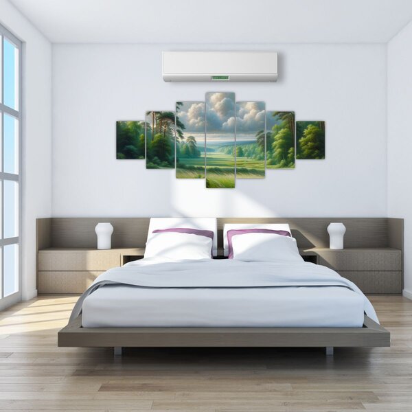 Obraz - Zelená krajina (210x100 cm)