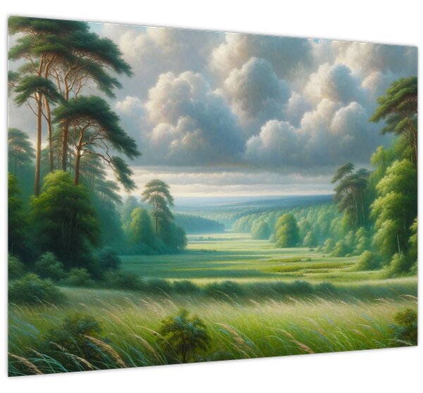 Obraz - Zelená krajina (70x50 cm)